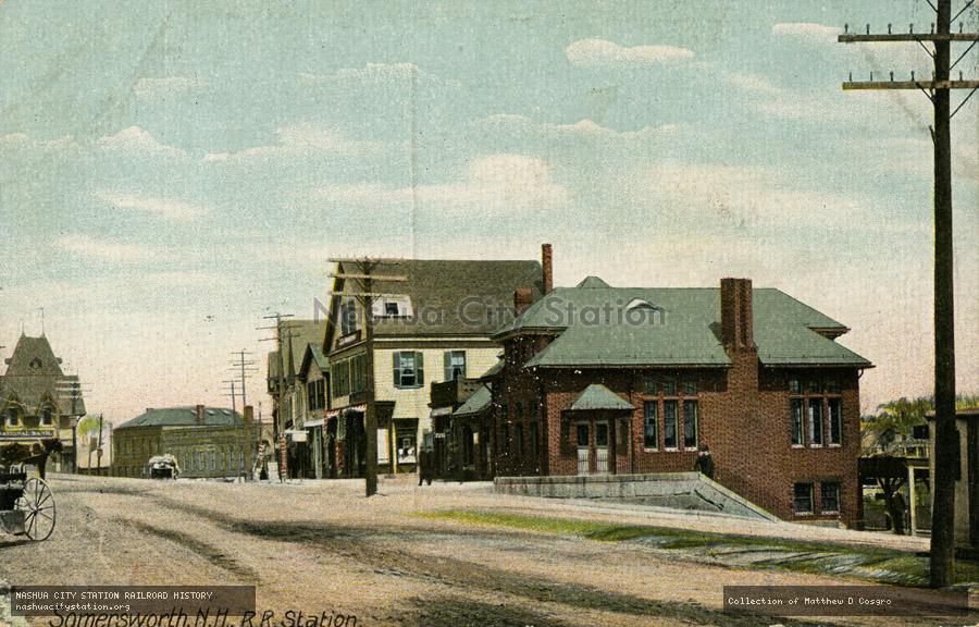 Postcard: Somersworth, New Hampshire. Railroad Station